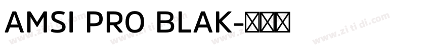 AMSI PRO BLAK字体转换